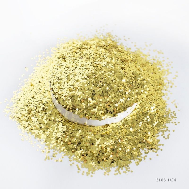 Delivery Period To Be Negotiated PET Hexagonal Polyester Glitter Gold Powder Christmas Wallpaper Paper Decoration Supplies