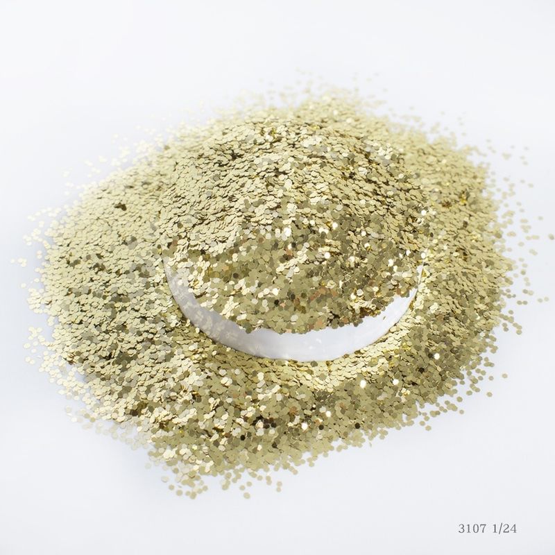 Delivery Period To Be Negotiated PET Hexagonal Polyester Glitter Gold Powder Christmas Wallpaper Paper Decoration Supplies