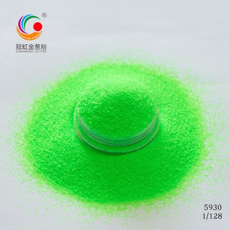 Print Method colors Fluorescent Glitter Powder for Christmas Decorations and Printing Crafts 1/8