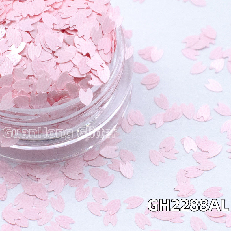 Pertahankan pelarut berbasis minyak yang longgar Glitter Matte Petal berbentuk untuk untuk kuku