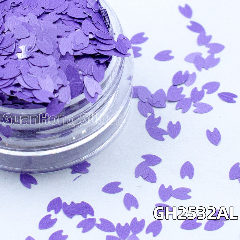 Pertahankan pelarut berbasis minyak yang longgar Glitter Matte Petal berbentuk untuk untuk kuku