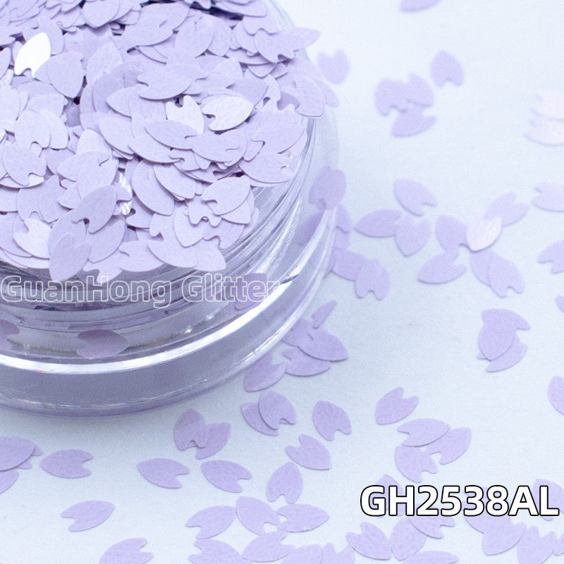 Pertahankan pelarut berbasis minyak yang longgar Glitter Matte Petal berbentuk untuk untuk kuku