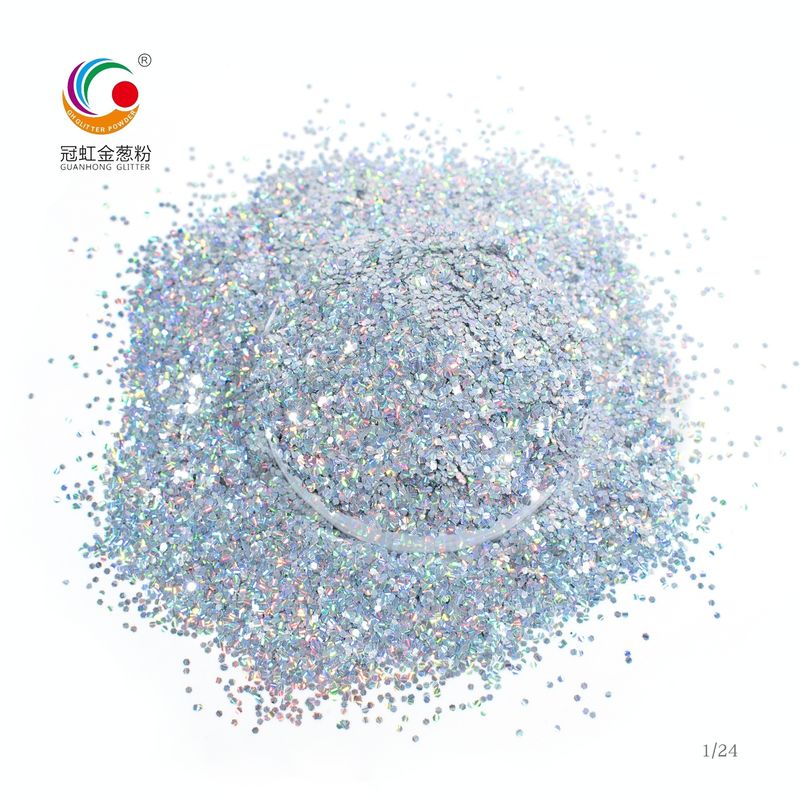 Bulk Perak Holographic Glitter Meteor Warna Sparkle Untuk pesta Festival kerajinan