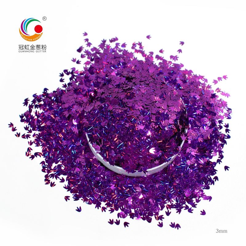 Royal Blue Polyester Lolos Chunky Bulk Holographic Glitter Sparkle Untuk Kerajinan Kosmetik PET