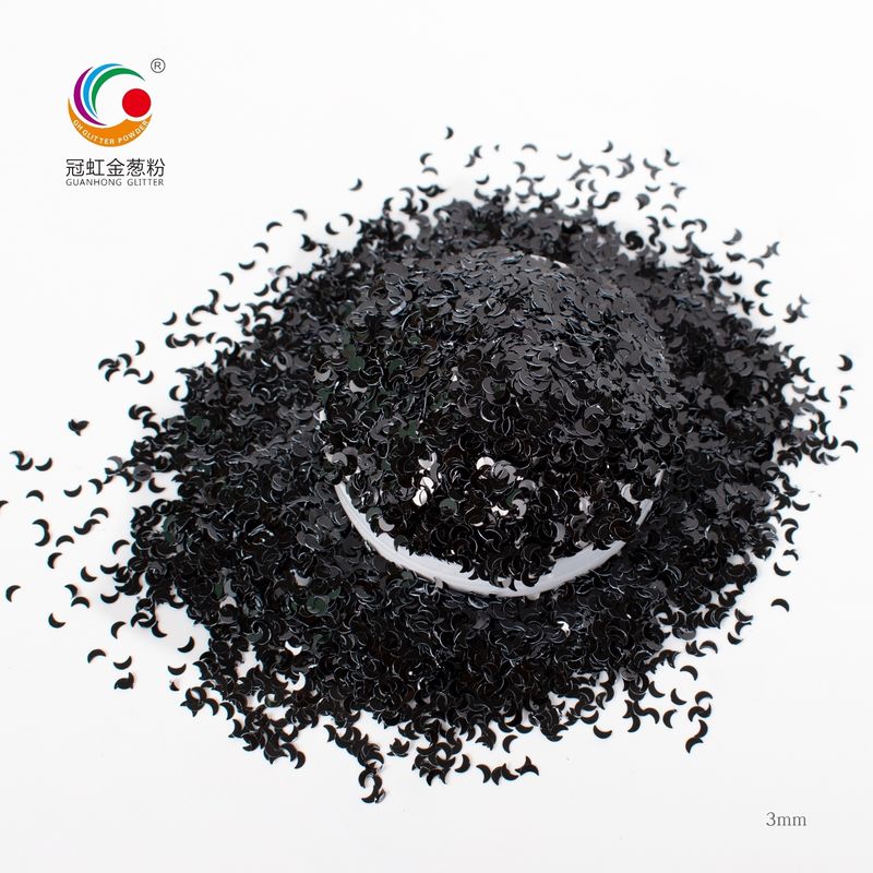 Oily Nail Polish Bulk Chunky Glitter Black Orange Pink PET Powder OEM