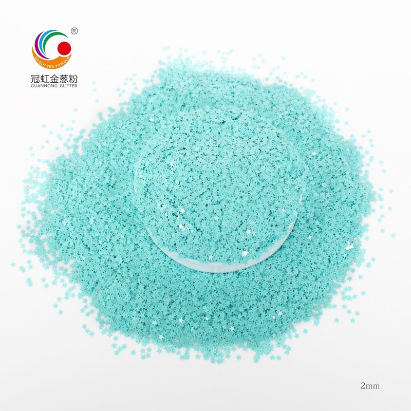 1mm Bulk Blue Eco Friendly PET Solvent Resistance Glitter Chunky Round Untuk Kerajinan