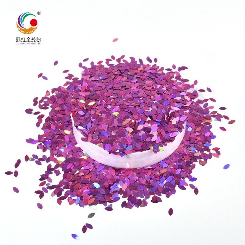 2.5mm Sliver Laser Holographic Chunky Glitter Powder Untuk Dekorasi Ulang Tahun Kerajinan