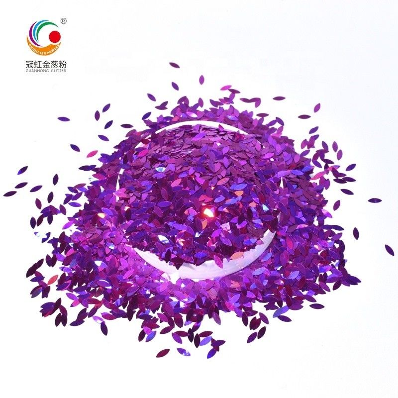 2.5mm Sliver Laser Holographic Chunky Glitter Powder Untuk Dekorasi Ulang Tahun Kerajinan