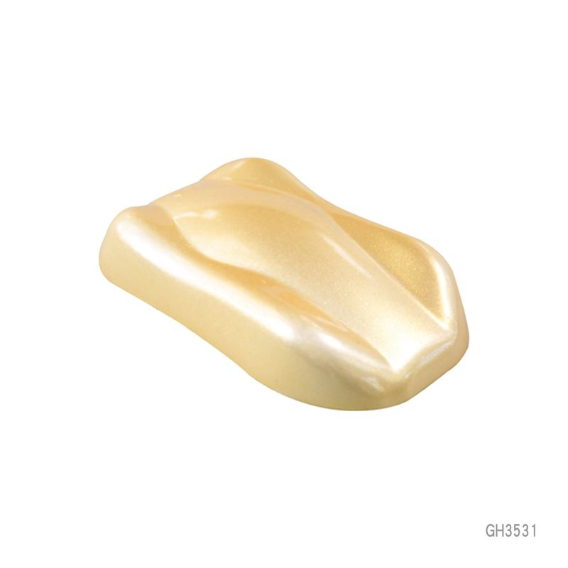 Pirlescent Gold Mica Pigment Powder Ukuran Partikel 40-200 Um CAS 13463-67-7