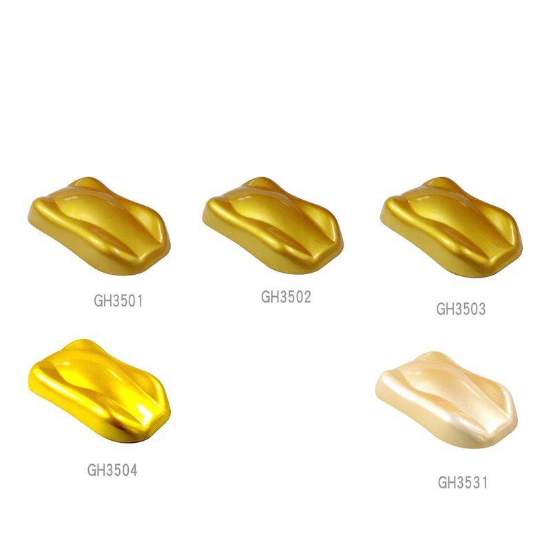 Pirlescent Gold Mica Pigment Powder Ukuran Partikel 40-200 Um CAS 13463-67-7