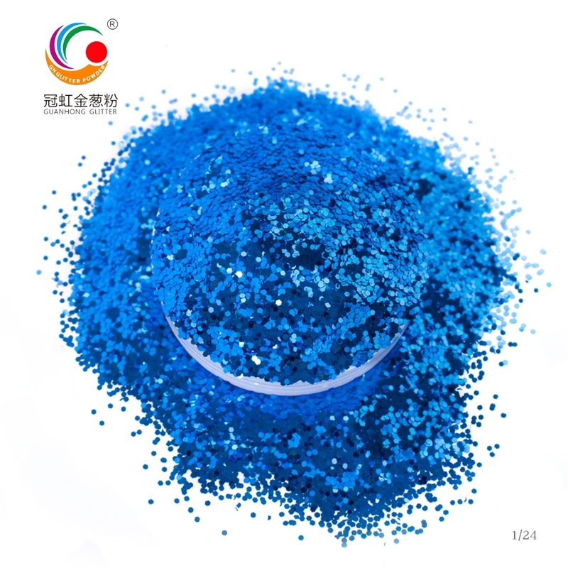 Sapphire PET Hexagonal Glitter Powder 1/8